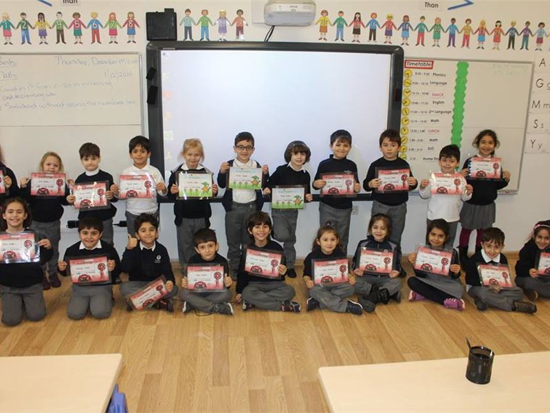  Excellent Achievers in Infants Department at the end of Term 1